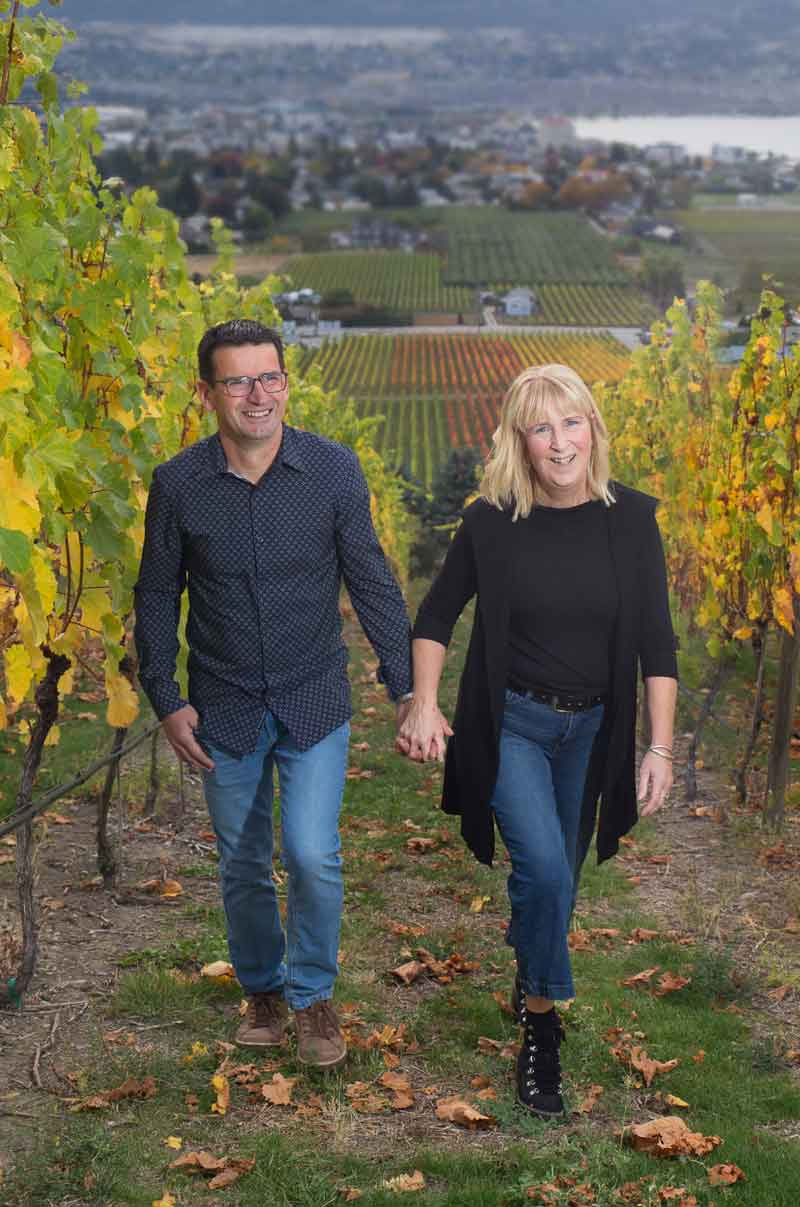 Joka and Wilbert Borren owners of Four Shadows Winery